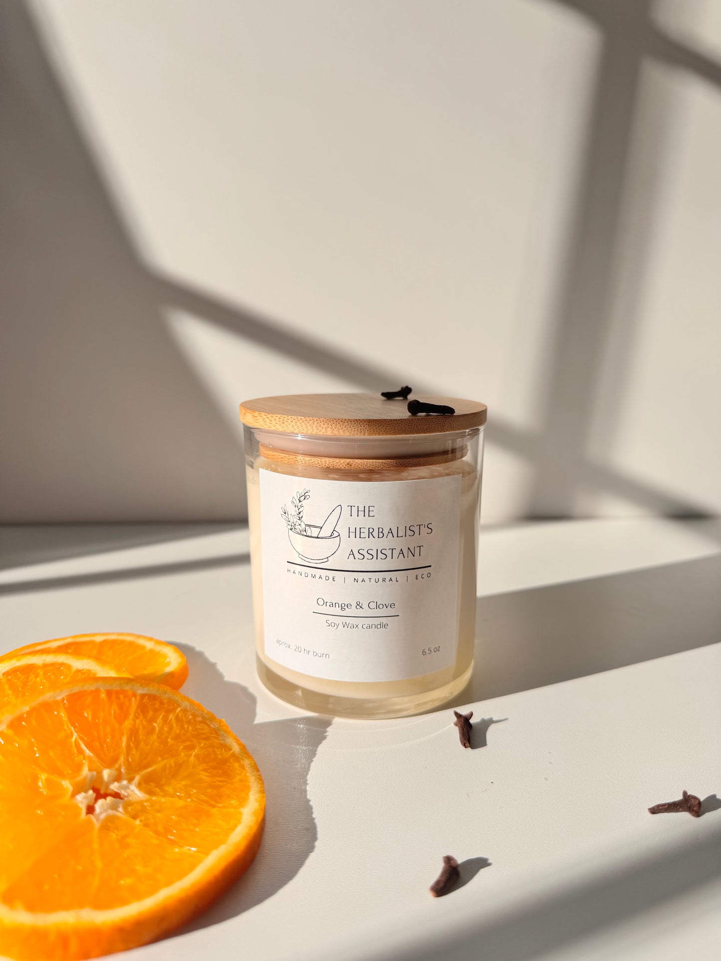 Orange & Clove Candle - Citrus and Spice Essential Oil Candle