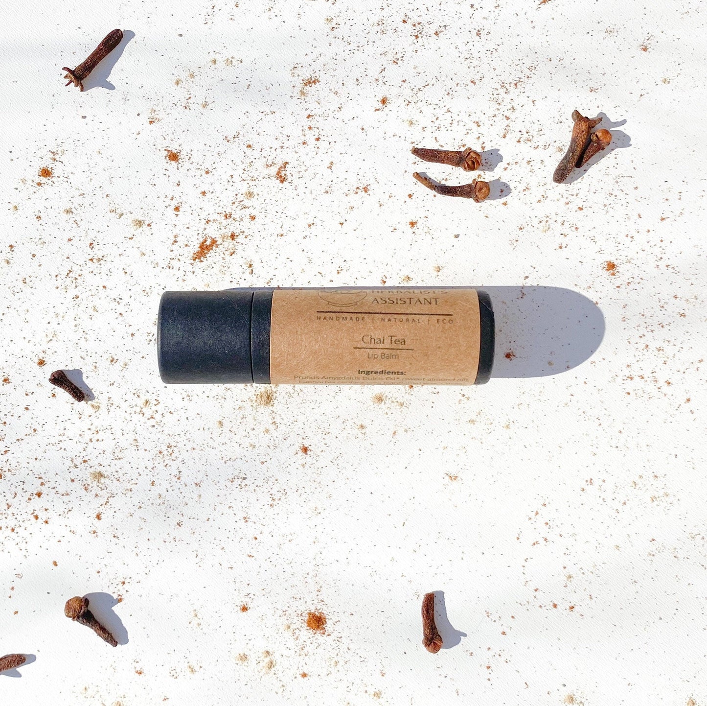 vegan and zero waste chai tea lip balm