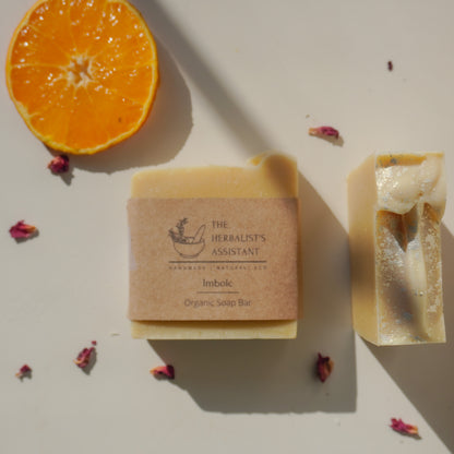 Imbolc Organic Bar Soap - Bergamot, Rose & Birch Essential Oil Bar Soap