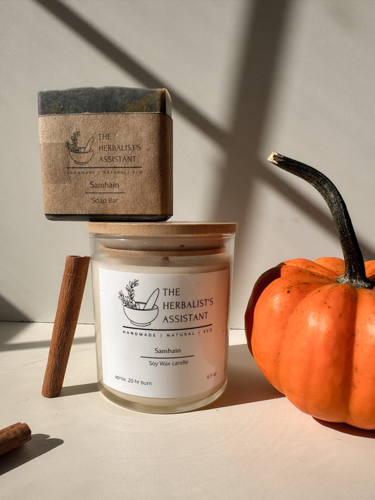 Samhain Candle - Cedar, Cinnamon & Patchouli Soy Wax Candle