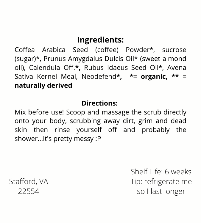 Vanilla Body Scrub - Nourishing Body Scrub - The Herbalist's Assistant