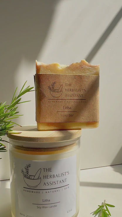Litha Soy wax Candle - Lemon Eucalyptus & Geranium