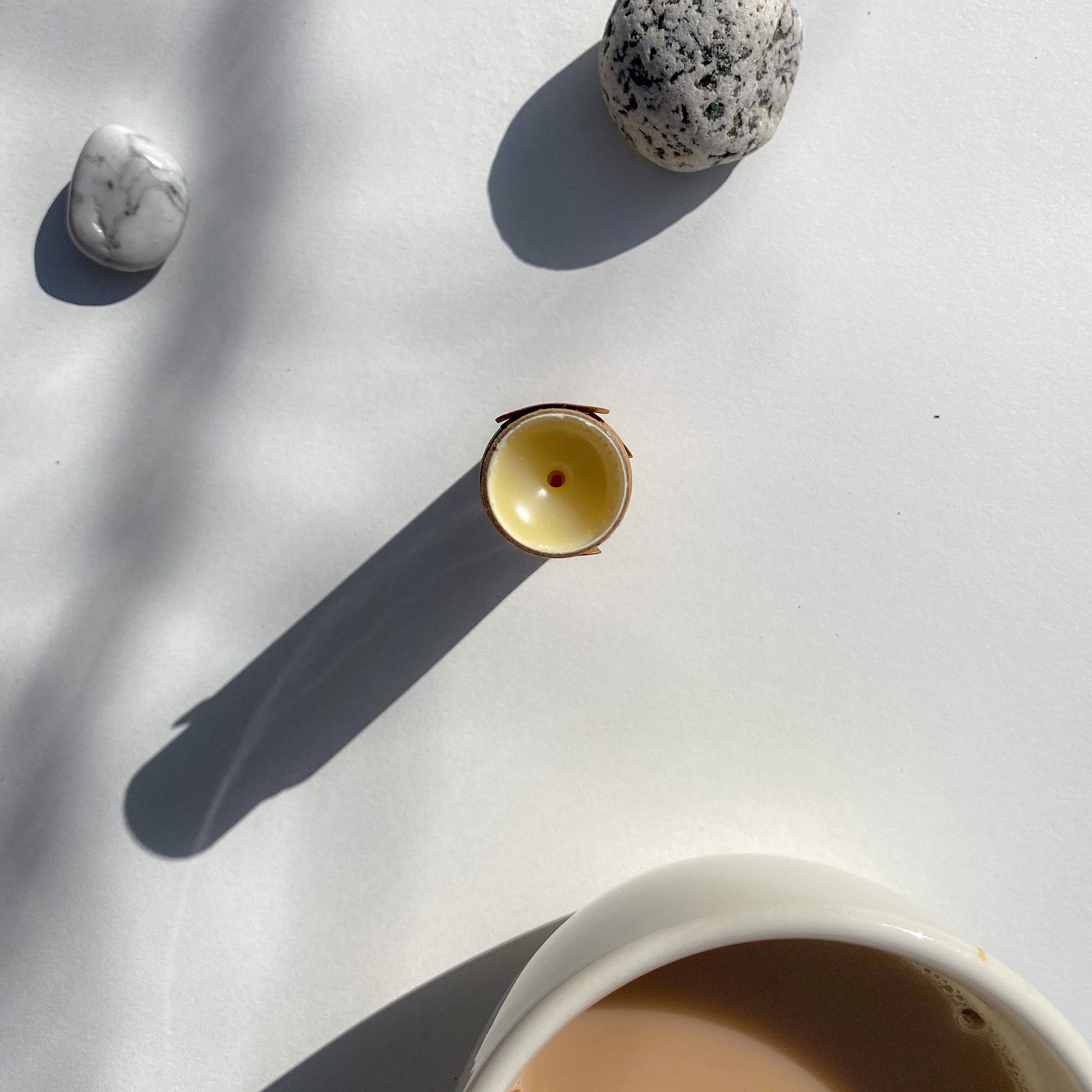 zero waste lip balm with earl grey latte